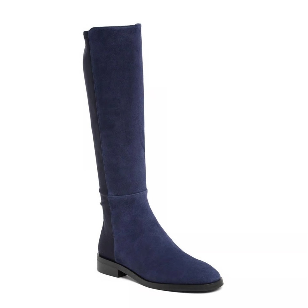 Stuart Weitzman Greer City 50/50 navy Suede Knee Boots 4.5